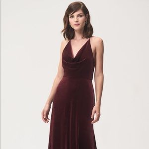 Jenny Yoo Velvet Berry Sullivan Bridesmaid Dress